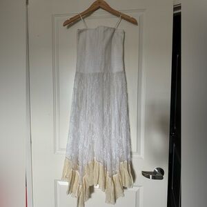 FREE PEOPLE intimate white strapless slip dress